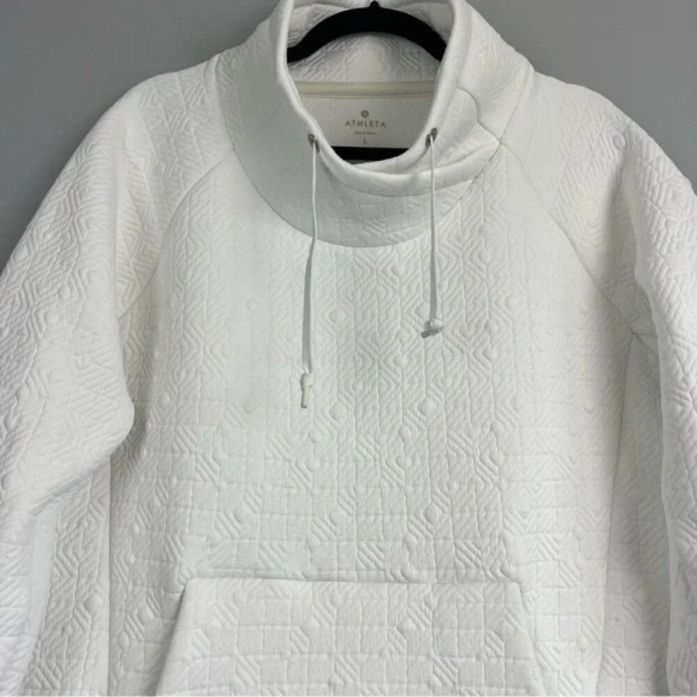 Athleta Jacquard Elevation Quilted Sweatshirt Size L - Picture 2 of 10